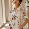 Multi Floral Lace Top With Vest Lining