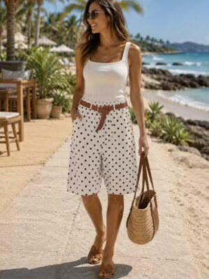 Polka Dot Bermuda Shorts In Various Colours