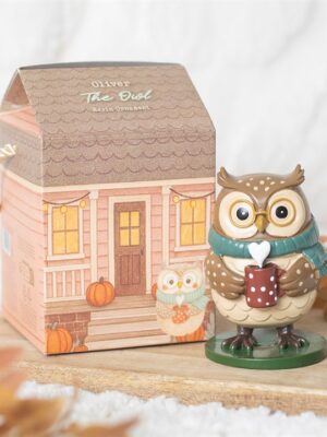 Oliver The Owl Resin Ornament With House Gift Box