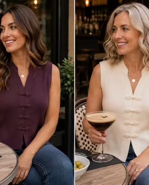Wine Or Cream Waistcoat/Top