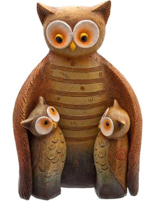 Cute Owl Cuddling Family Set