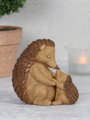 Happy Hoglet Mother And Baby Hedgehog Ornament