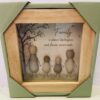 Wooden Pebble Friends And Family Plaque, 12cm "FAMILY IS WERE"