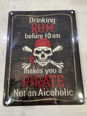 Drinking Rum Before 10AM Sign