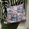Blue Floral Mix Jacobean Canvas Logan Bag