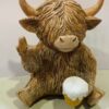 Highland Cow "CHEERS" Ornament