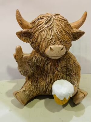 Highland Cow "CHEERS" Ornament