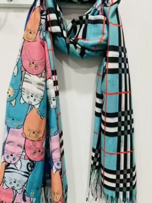 Mixed Cats Soft Touch Reversible Scarf
