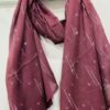 Wine, Grey, Or Black Diamante Strip Detail Lightweight scarf