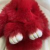 Miniature Cute Furry Rabbit Key Ring/Bag Charm In Various Colours