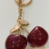 Gold Leaf Cherries Key Ring/Bag Charm