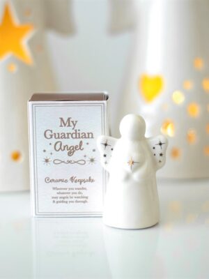 Small Guardian Angel Ceramic Keepsake Token